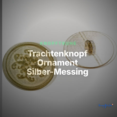 Trachtenknopf Ornament Silber-Messing – Ösenknopf – TK-138 – Clean Showcase