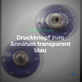 Druckknopf zum Annähen transparent blau – Clean Showcase