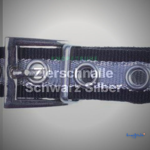 Zierschnalle Schwarz Silber – Metallschnalle ZS-08 – Clean Showcase