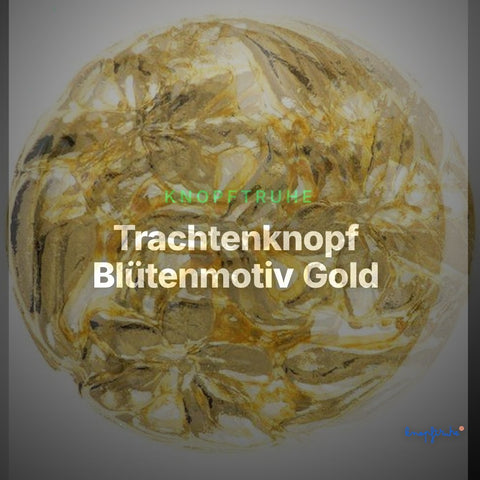 Trachtenknopf Blütenmotiv Gold – Ösenknopf – TK-31G – Clean Showcase