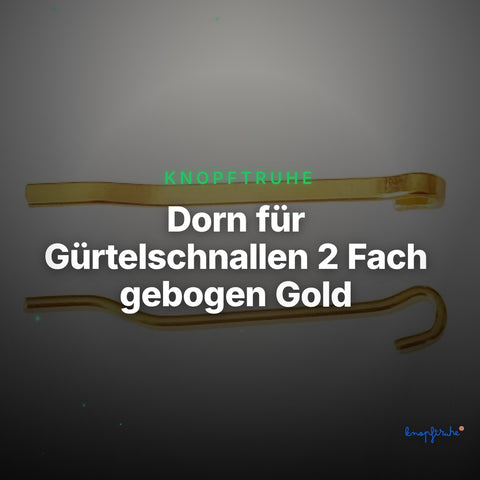 Dorn für Gürtelschnallen 2 Fach gebogen Gold – Clean Showcase