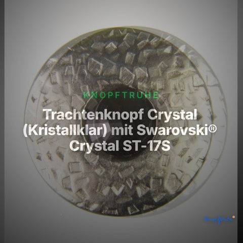 Trachtenknopf Crystal (Kristallklar) mit Swarovski® Crystal ST-17S Silber – Clean Showcase