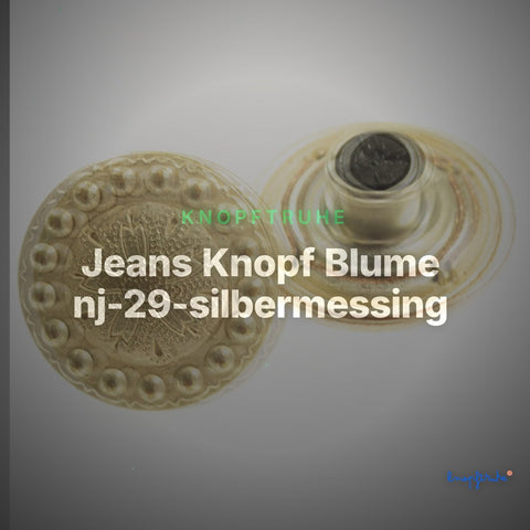 Jeans Knopf Blume nj-29-silbermessing – Clean Showcase