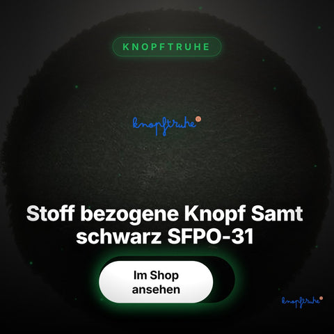 Stoff bezogene Knopf Samt schwarz SFPO-31 – Hero Spotlight