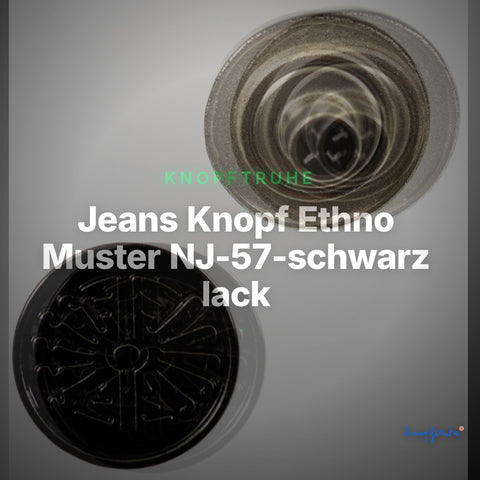 Jeans Knopf Ethno Muster NJ-57-schwarz lack – Clean Showcase
