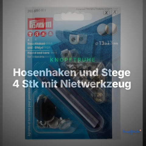 Hosenhaken und Stege 4 Stk mit Nietwerkzeug – Clean Showcase