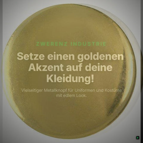 Metallknopf flach Gold – Uniformknopf MK-114GOLD-GLAENZ – Clean Showcase