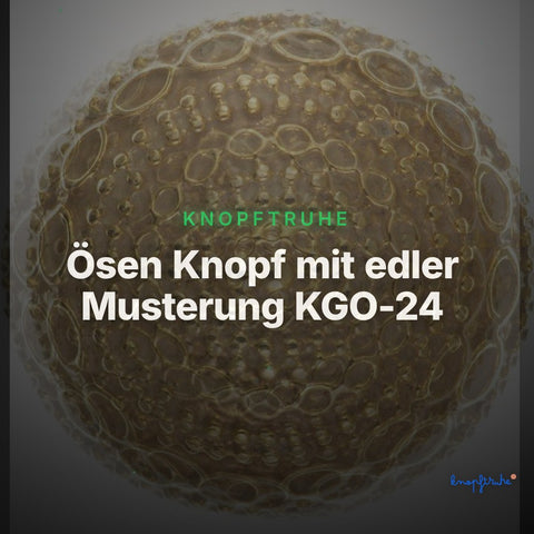 Ösen Knopf mit edler Musterung KGO-24 – Clean Showcase