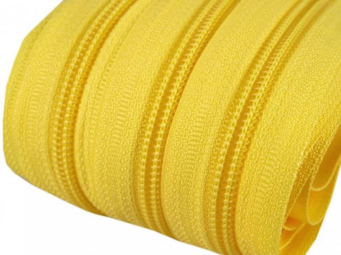 Reißverschluss Meterware Spirale 5 mm gelb