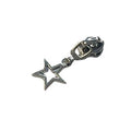 Reißverschluss Schieber Silber 7 mm Stern