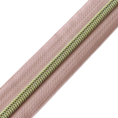 Reißverschluss Spirale alt-rosa-Gold 7 mm RV-7