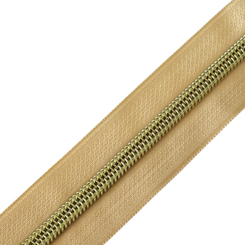 Reißverschluss Spirale Beige-Gold 7 mm RV-7