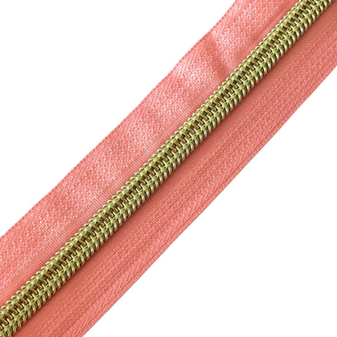 Reißverschluss Spirale rosa-Gold 7 mm RV-7