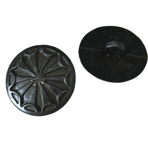 Trachtenknopf Sternmotiv Alteisen – Ösenknopf TK-13-schwarz