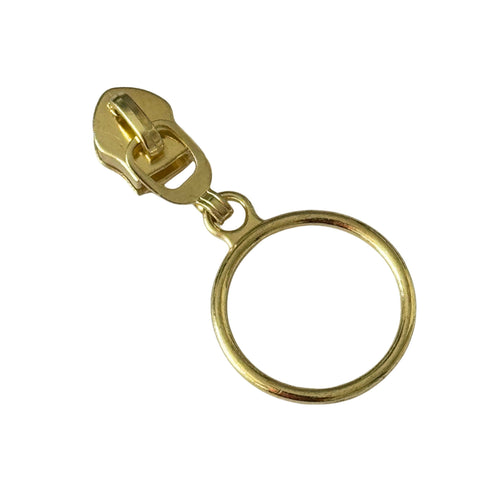 Zipper Schieber Ring 6 mm Goldfarben – Metallschieber RV-3